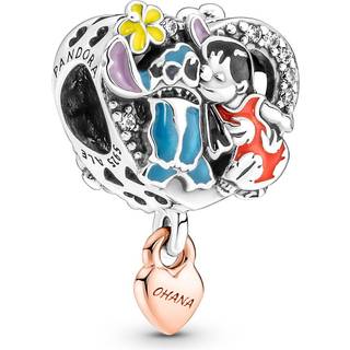 Pandora Disney Ohana Lilo & Stitch Charm - Silver - Multi-colour