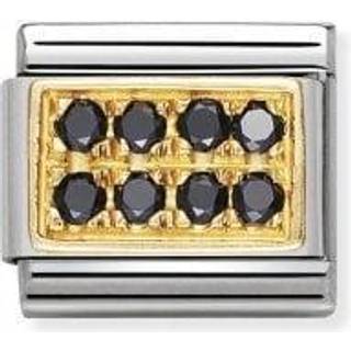 Nomination Classic - PAVE Edelstahl, 18K-Gold und Cubic Zirc. (SCHWARZ) - schwarz