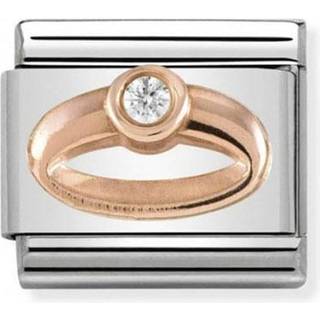 Nomination Rose Gold Wedding Ring Charm - Stainless Steel