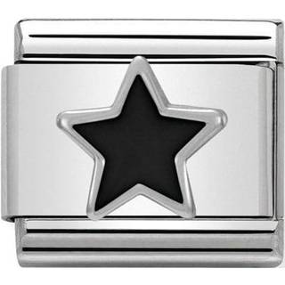 Nomination Classic - Composable Classic - Emaille, Silber - Schwarzer Stern - 330202/05 - schwarz