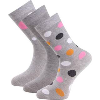Trofe Cotton Printed Socks 3-pak - Grey - Str 35/38