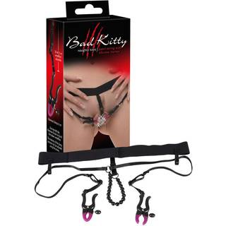 Bad Kitty - Intim klemme med trusser - lilla-sort (S-L)