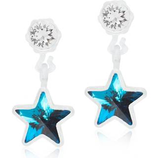 Blomdahl Medical Plastic Pendant Star 4/6 mm Crystal/aquamarine