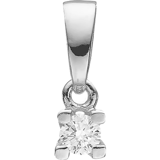 Labgrown Diamond 0,10ct Vedhæng - Blankpoleret Forgyldt Sterling Sølv m. 1 Diamant - Christina