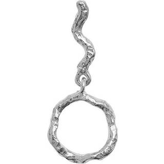 Stine A. Petit Wavy Dangling Circle Sterling Sølv Ørering