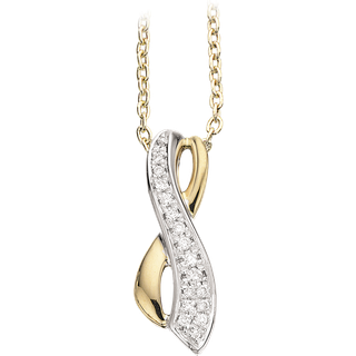 14 Karat Guld Vedhæng fra Scrouples med Diamanter 0,05 Carat W/SI