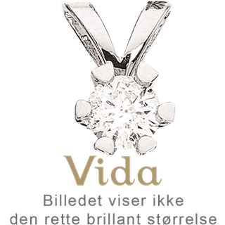 Vida vedhæng 14 kt. hvidguld med brillant 0,25 ct.
