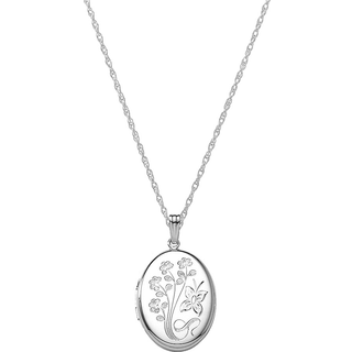 Siersbøl medaljon i sølv. Inkl. kæde