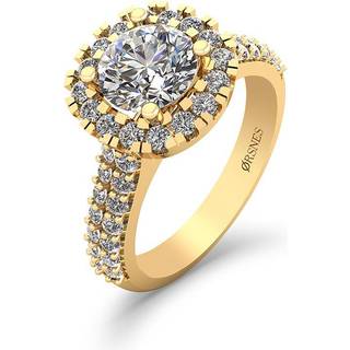 Henrik Ørsnes Design 14 Karat Guld Ring med Brillanter 1,28 Carat TW/SI
