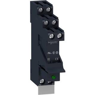 Schneider Electric Zelio rsb stikbensrelæ i sokkel med varistor og skilt, 1 c/o kontakt på 16a og 230 vac forsyning