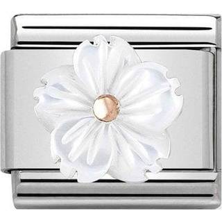 Nomination White + Rose Gold Flower Charm