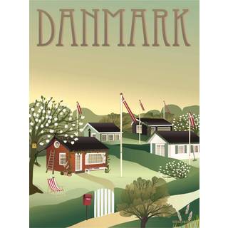 Danmark Kolonihaverne - Plakat 50x70 cm fra ViSSEVASSE