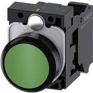 Siemens Trykknap, 22mm, rund, plast, grøn, flad