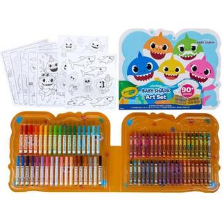 Crayola Baby Shark Art Set 90 stykker gave til b?rn 4 5 6 7