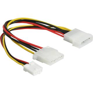Molex 4-Pin han til Molex 4-Pin hun + 3.5" FDD - 20 cm