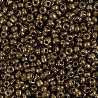 Rocaiperler bronze 25g hulstr 0,6-1,0 mm (På lager i varehus)