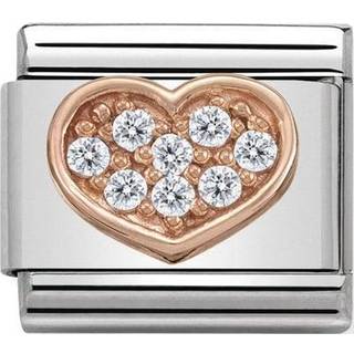 Nomination Rose Gold Pave Heart Charm