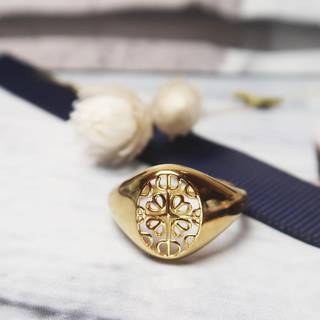 BALANCE - Ring shiny gold pl. recycled silver Onesize