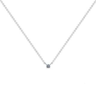 Diva 18 Karat Hvidguld Halskæde fra med Diamant 0,08 Carat TW/SI