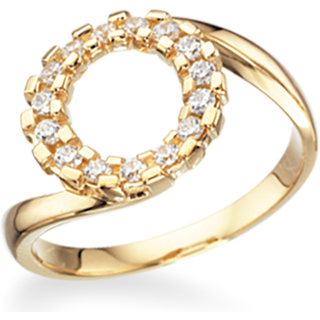 Cirkel 8 Karat Guld Ring fra Scrouples 712363