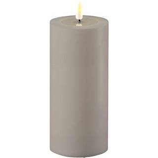 Deluxe Homeart Grå LED Bloklys 7,5x15 cm - Outdoor