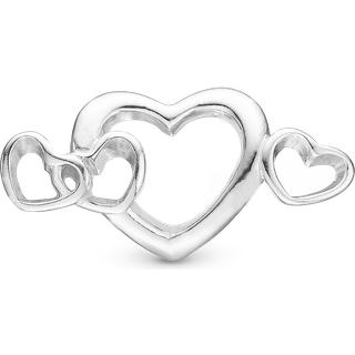 Christina Collect - 4 HEARTS LOVE charm i forgyldt sølv til læderarmbånd**