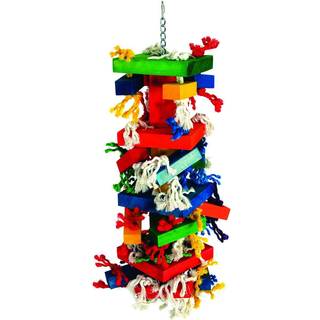 Featherland Paradise | Knots N Blokke - XXL Bird Toy | Papegøje legetøj | Fuglelegetøj til papegøjer makser cockatoos meget store fugle store næb