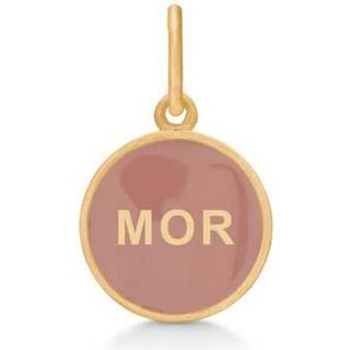 Frk Lisberg Mor Vedhæng i Rosaforgyldt Sølv med Rosa Emalje