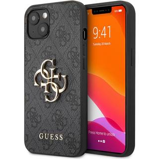 Guess 4G Big Metal Logo iPhone 13 Hybrid Cover - Sort
