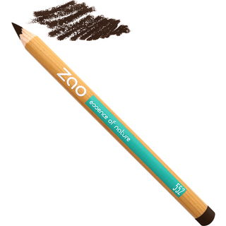 Zao Øjne Øjenbryn Multifunction Bamboo Pencil 552 Dark Brown 1,14 g () - 1,14 g