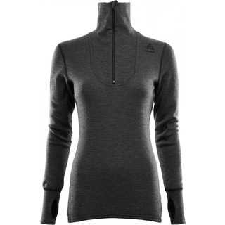 Aclima DoubleWool Polo with Zip Woman Marengo/Jet Black, XXL