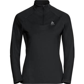 Odlo Essentials Ceramiwarm Mid Layer Half Zip Str. M Sort Dame