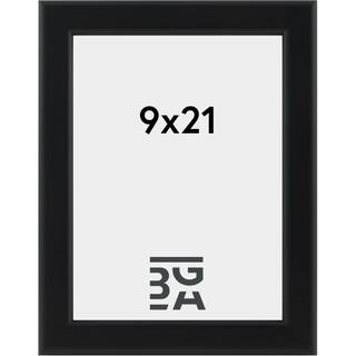 Ramme Slim Mat antirefleksglas Sort 9x12 cm