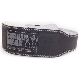 Gorilla Wear 4 Inch Padded Leather Belt, , Black / grey