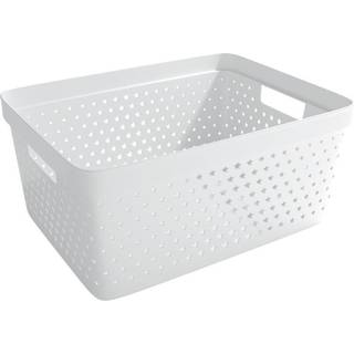 Opbevaringskurv i plast Nordiska Plast Store It Star Basket, hvid, 358 x 271 x 160 mm, 13 liter