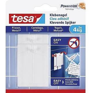 tesa Adhesive Nail for Tiles & Metal 4kg 2 Hooks + 6 Strips