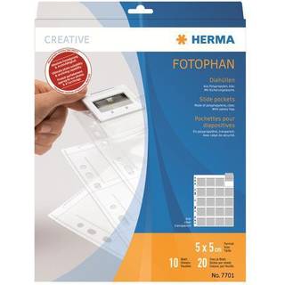 HERMA Slide pockets 5x5 10 sheets clear 7701