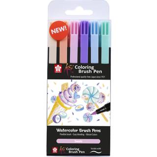 Coloring Brush Pens Sweets 6-teilig - Mehrfarbig