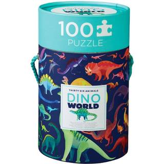 Crocodile Creek 100 -stykke puslespil for børn i alderen 5 og op - sjov og uddannelsesbord eller gulvpuslespil - Opbevaringsbeholder med håndtag