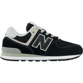 New Balance Børn 574 Core i Sort/Hvid læder, Størrelse 32