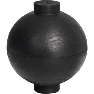 Kristina Dam Studio Wooden Sphere Skål Sort Egetræ