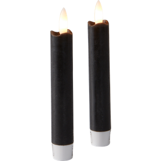 FLAMME antiklys LED 15 cm 2-pak - Sort