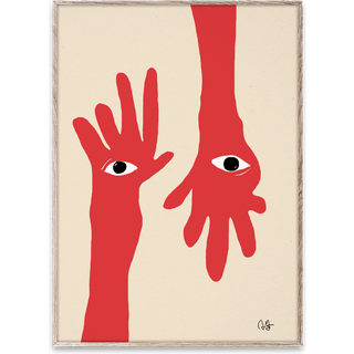 Paper Collective Hamsa Hands Plakat 50x70 Cm - Plakater Syrefrit Papir Multi - 15092