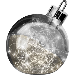 Sompex Dekorationskugle Ornament Røg Højde 20 cm  Krom-Smoke ✓ På lager - klar til levering og afhentning
