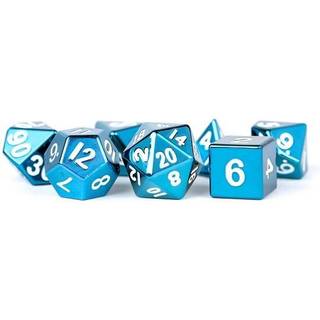Blue Metal Dice Set - Rollepilsterninger - Metallic Dice Games