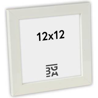 Ramme White Wood Glossy 12x12 cm