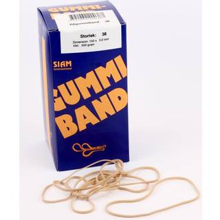Siam elastikker, nr. 38, 150 x 3 mm, 500 gram