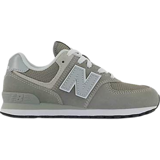New Balance Børn 574 Core i Grå/Hvid læder, Størrelse 32.5