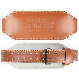 6 Inch Padded Leather Belt, brown, small/medium