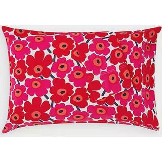 Marimekko - Pillowcase Set Cotton Percale Bedding Smooth & Cool Home Decor (Mini Unikko Red Standard)